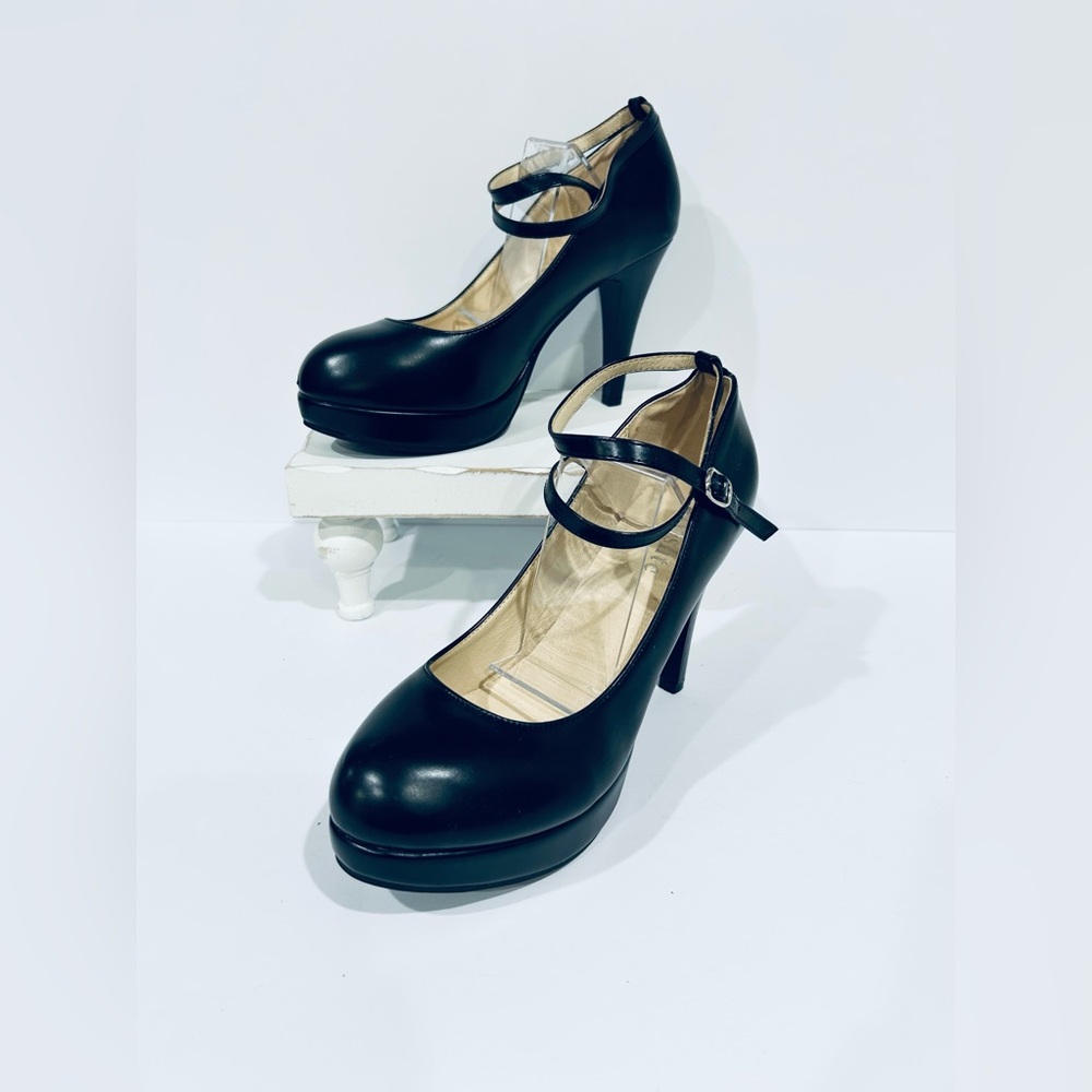 Women's Ankle Cross Strap Pumps Platform